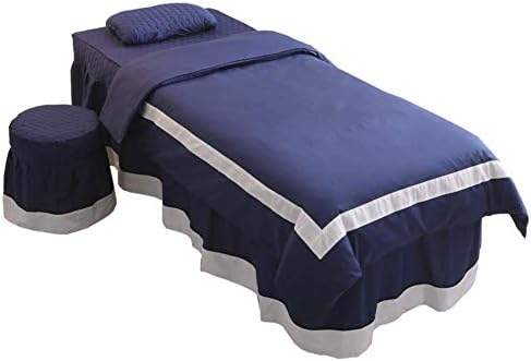 Leversуан цврста маса масажа за масажа поставува кревет здолниште лист масажа кревети со здолништа за перници со постелнина со дупка за одмор