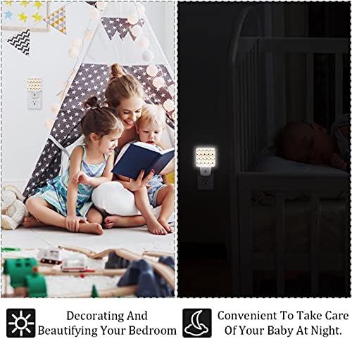 Мемфис Триаголник Модел приклучок во ноќно светло автоматско затемнување на ноќните светла, светли ноќни светла за детска соба