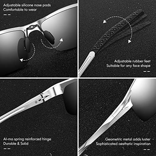 ДАДА-ПРО Возење Очила За Сонце За Мажи ХД Поларизирани Ретро Гроздобер Нијанси, Огледувани Очила За Сонце Спортски Риболов Трчање