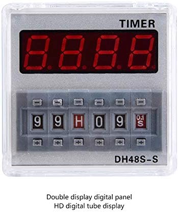 Relay 24V Timer Timer Electronic ProgrammableBableAde Time Relay Timer 0.1S 99H 8 PIN DH48S S Програмибилен дигитален LED дисплеј напон