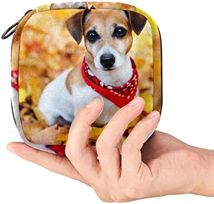 Период торба, санитарна торба за складирање на салфетка, торбичка за периоди, торба за шминка за патувања, образец за животни од кучиња