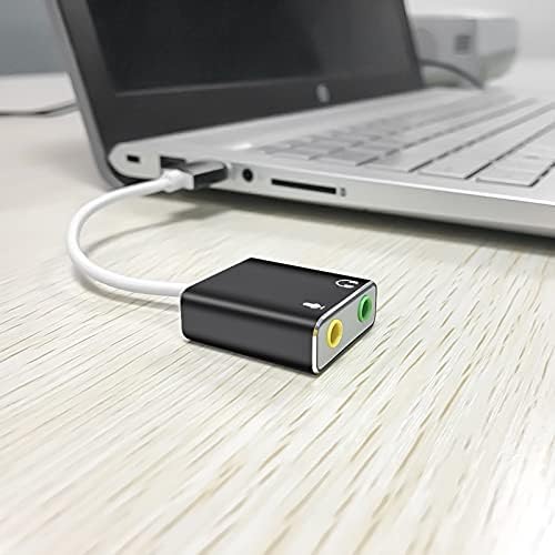 WSKLINFT ДИСК-Слободен USB Тип C ДО AUX Приклучок 3.5 mm Слушалки Адаптер Надворешен Звук Картичка 7.1 За Компјутер Мултифункционален