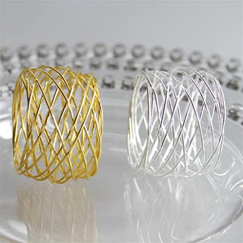 XJJZS 12 парчиња прстени за салфетки свадба празнични хотелски ресторани украси за салфетки прстени за свадбени прстени
