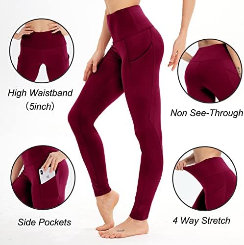 HLTPRO хеланки со џебови за жени - Капри со висока половината за контрола на стомакот