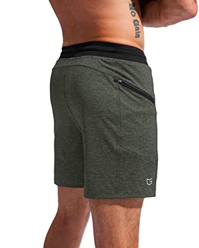 G Постепени машки 7 “атлетски салата за атлетски теретани Брзо суво вежбање со шорцеви со џебови со патенти