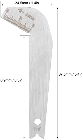 Волфронт 2 парчиња мерач на агол на дупчање со мерење на метална метална алатка за мерење на метални сечила 0-0.8in Мерач на мелење