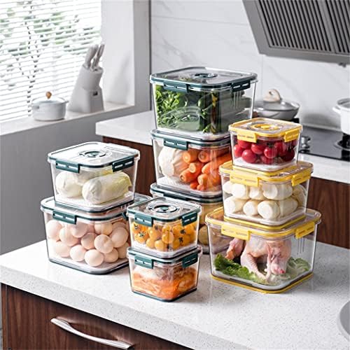 SLNFXC кутија за складирање на фрижидер транспарентна кутија за складирање овошје и зеленчук запечатена свежа кутија за чување
