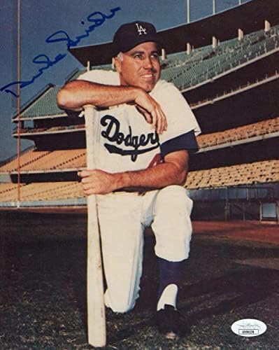 Дјук Снајдер потпиша автограмиран 8x10 Фото Лос Анџелес Доџерс JSA VV92770 - Автограмирани фотографии од MLB