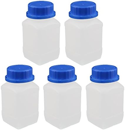 Аексит 5 Парчиња шишиња &засилувач; Тегли 250мл Пластика Плоштад Широк Уста Хемиски Примерок Реагенс Центрифуга Шишиња Задебелување Шише