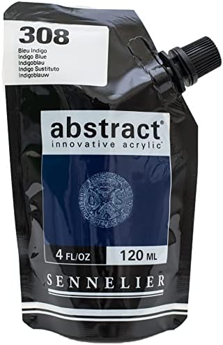 Сеннелиер Апстрактна торбичка за акрилна боја, 4,05 фл., Индиго