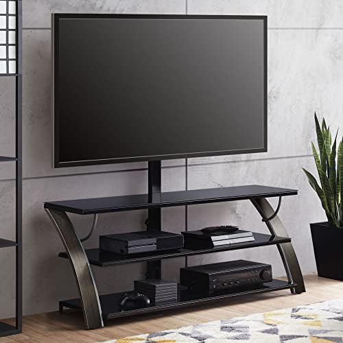 Картм 3-во-1 рамен панел ТВ штанд за телевизори до 65 , јаглен