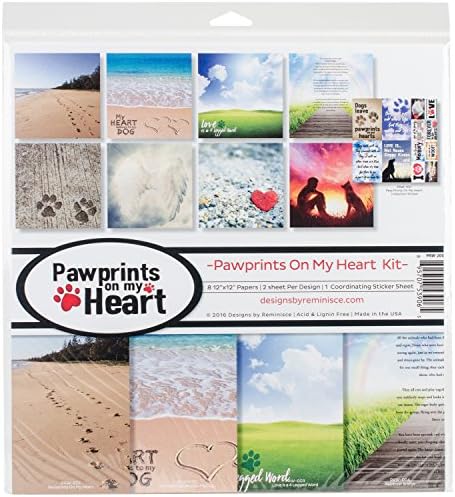 Потсетете се на PAW-200 Pawprints на комплетот за белешки за срце