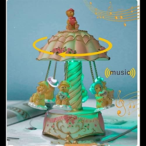 Musical Music Box yfqhdd Canusel Charture Musical Lights Musical Dignbed Rome Decoration (Боја: А, големина