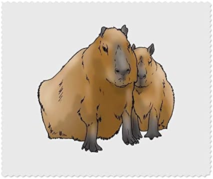 Azeeda 2 x 'Cuddling Capybaras' микрофибер леќи/чаши за чистење на чаши