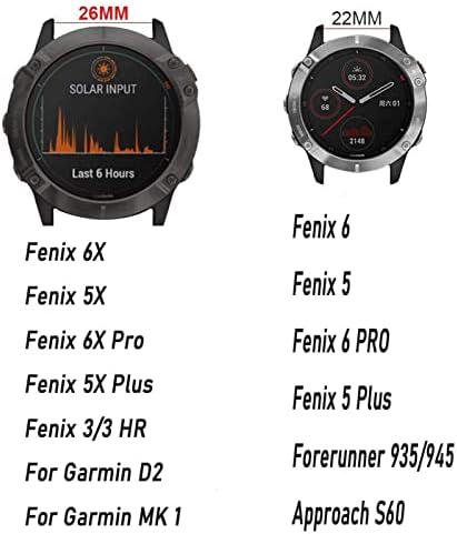 Forfc 22mm Watchband За Garmin Ferrunner 945 935 Феникс 5 5Plus Феникс 6 Про Силиконски Паметен Часовник Бенд Брзо Ослободување Нараквица Кореа