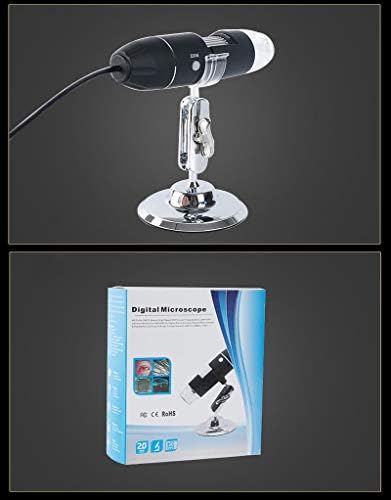Meichoon 1600x Дигитален Флексибилен Микроскоп Електронски Рачен Мини USB Микроскоп Зголемување Камера со 8 LED HD Светла, Компатибилен