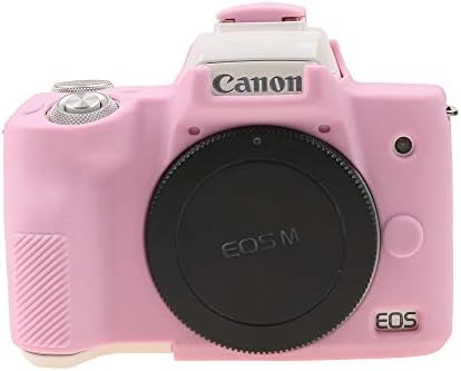 М50 Силиконски Капак, Тујунг Гумени Силиконски Камера Случај Покрие Кожата За Канон ЕОС М50 Дигитална Камера, Розова