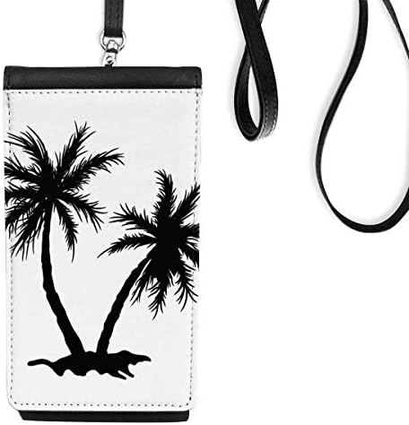 Плажа кокосово дрво црно прегледи Телефонска чанта што виси мобилна торбичка црн џеб
