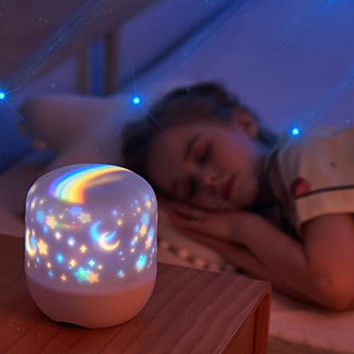 Проектор за детска ноќна светлина - Проектор на starвездени светло со USB кабел, 360 степени ротација Детска starвезда проектор за