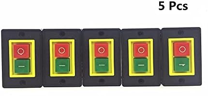 SCRUBY 5PCS I/O СТОП СТАРТ СТАРТ СВЕТСКИ AC 380V 2KW AC-3 Почеток на копчето Вклучување на копчето Вклучено/Исклучено QCS1, црвена/зелена