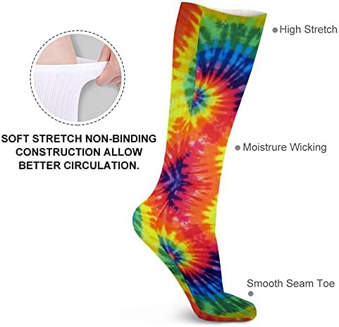 Врзана боја Унисекс Обична шема на екипажот Чорапи со долги чорапи на момчето од 50 см, една боја, една големина