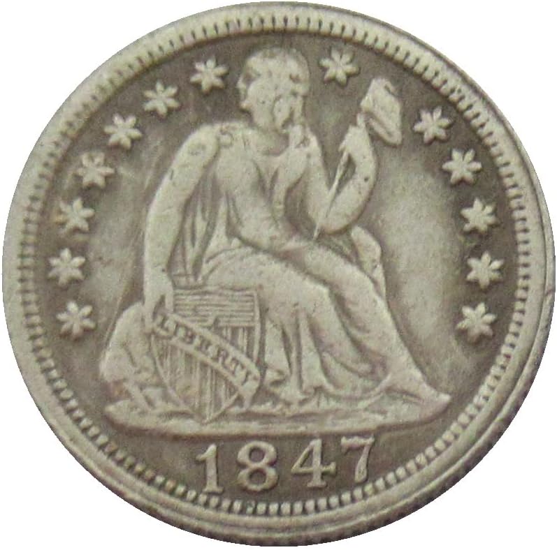 Американско знаме 10 центи 1847 сребрена реплика комеморативна монета