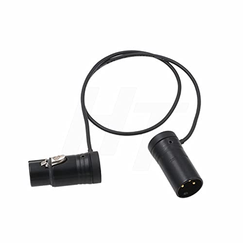Хангтон аудио кабел со низок профил XLR 3 пински машки до женски за уреди за звук на микро-фотоапарати 888 633 Zaxcom Зум аудио рекордер црна