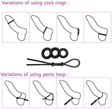 Bestoyard Men Cock Ring Ring Silicone постави пенис прстен одложување на играчки правоаголник комбинирани прстени со јаже