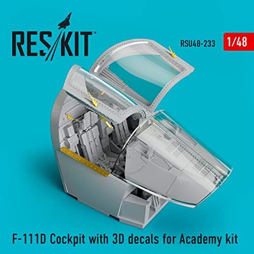 Reskit RSU48-0233 1/48 F-111D кокпит со 3Д декларации за комплет за академија