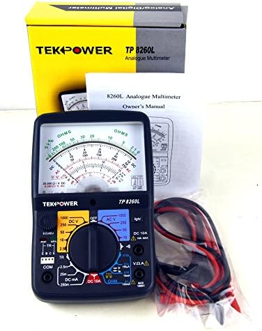 TekPower TP8260L Аналоген мултиметар со задно светло и пристаниште за проверка на транзистор
