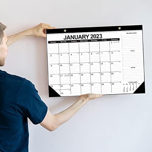 Календар на биро 2023-2024, 16 месец 2023 година Календар/календар на календарот за wallидови, 17 x 12 инчи, со Орнер заштитник, Календар