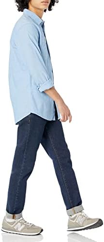 Essentials Men за редовно вклопување со долги ракави од кошула