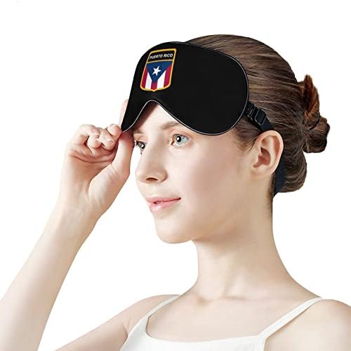 Порто Рико знаме за спиење маска за ноќно покритие око за жени мажи блокираат светлина за прилагодување на каишот за патување со авиони