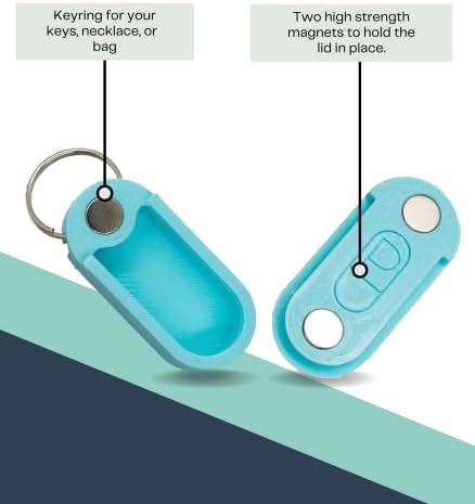 Држач на таблети за таблети со дискретен магнетски слајд - кутија за пилули со микро големина - преносни апчиња за итни случаи .3