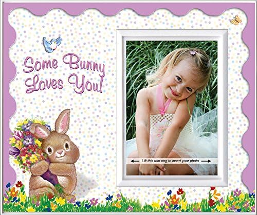 Некој зајаче ве сака Велигденска рамка за зајаче | Светла и шарена пролетна рамка за слика совршена за Велигден | Мерки за