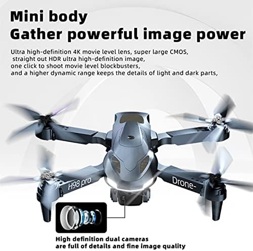 Беспилотни летала со камера за возрасни, преклоплив дрон со 1080p двојна HD FPV камера оптичка локализација на FL-OW, режим без глава,