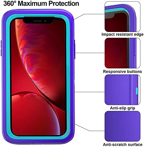 Бајпабокс За Iphone X/Xs Случај со 2 Заштитник На Екранот Калено Стакло, Капак За Заштита На Целото Тело, Тешка Телефонска Кутија За Apple iPhone