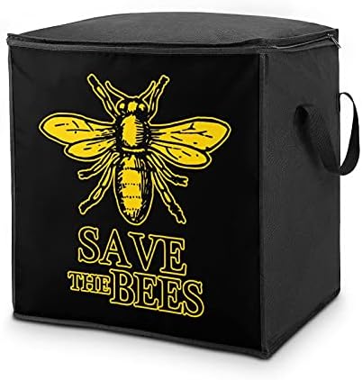 Зачувајте Ги Пчелите Голема Торба За Складирање На Јорган Кутија За Организатор Патент Одозгора За Утешител На Перница За Облека