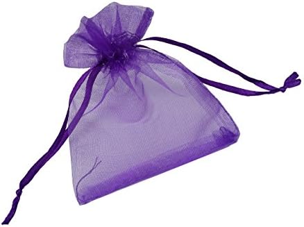 Анкирол 100 парчиња Чиста Органза Чанти за Накит 3х4 Кеси За Подароци За Бонбони Примероци Прикажуваат Торбички Со Врвки