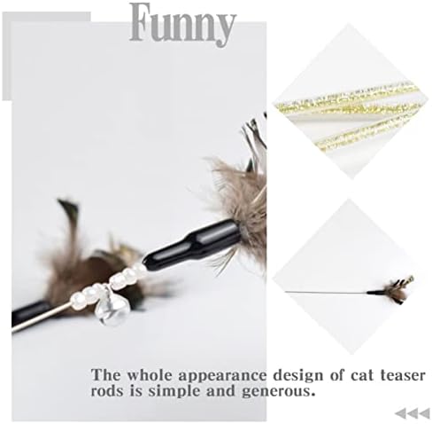 ИПЕТБООМ ПЕТ играчки Загатка Интересно задевање со стапче за тизер, интерактивно стапче за ловџии, мачки играчки играчки мачиња