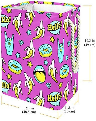 Нехомер Банани Говорни Меурчиња Крофни Ѕвезди 300д Оксфорд Пвц Водоотпорна Облека Ја Попречува Големата Корпа За Перење За Ќебиња Играчки