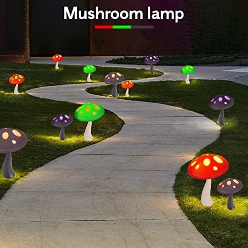 Wecusn надворешни соларни светла за градинарски светла, 2 големини мини соларни светла од печурки надвор од водоотпорна симпатична печурка