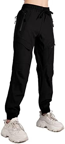 Сингбринг женски атлетски пешачки карго џогери панталони на отворено тренингот лесен сув UPF 50 патенти џебови