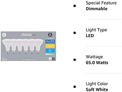 Ge Класичен 65 W Еквивалент Затемнувачки Мека Бела R30 LED Светилки, 6-Пакет