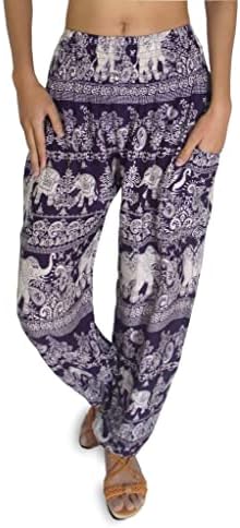 Шик на Fullmoon: женски панталони во бохо, хареми, исмејувани половината лабава јога хипи плажа панталони обични боемски