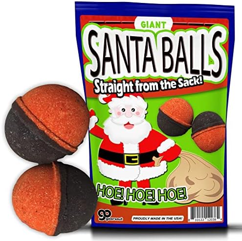 Џиновски бомби за бања со топки - Среќни подароци за Божиќни бањи за пријатели - миризба на црна цреша Смешна Дедо Мраз Хумор
