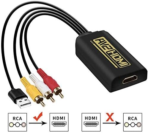 RCA AV до HDMI конвертор 3RCA до HDMI конвертор Адаптер Кабел компонента композит HDMI адаптер Поддршка за Xbox PAL NTSC PC TV STB Wii