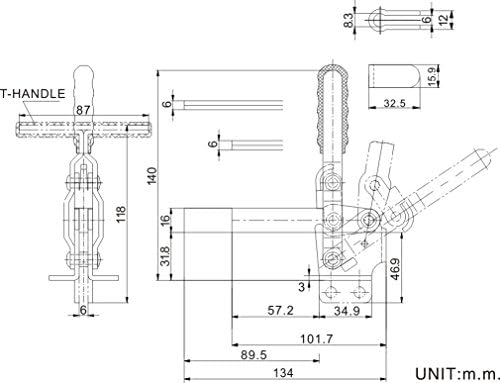 Clamptek Toggle Sticks вертикална рачка за мелење CH-12130