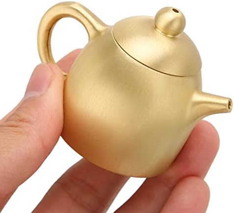 Plplaaoo чајник, украс за облик на чајник, ретро, ​​месинг чајник десктоп украс дома декор за студирање спална соба, lубител на чај