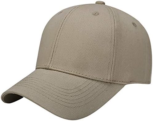 Мажи памучна капа светло од табла со цврста боја на бејзбол капа, прилагодлива на отворено спортско сонце, капа, каки